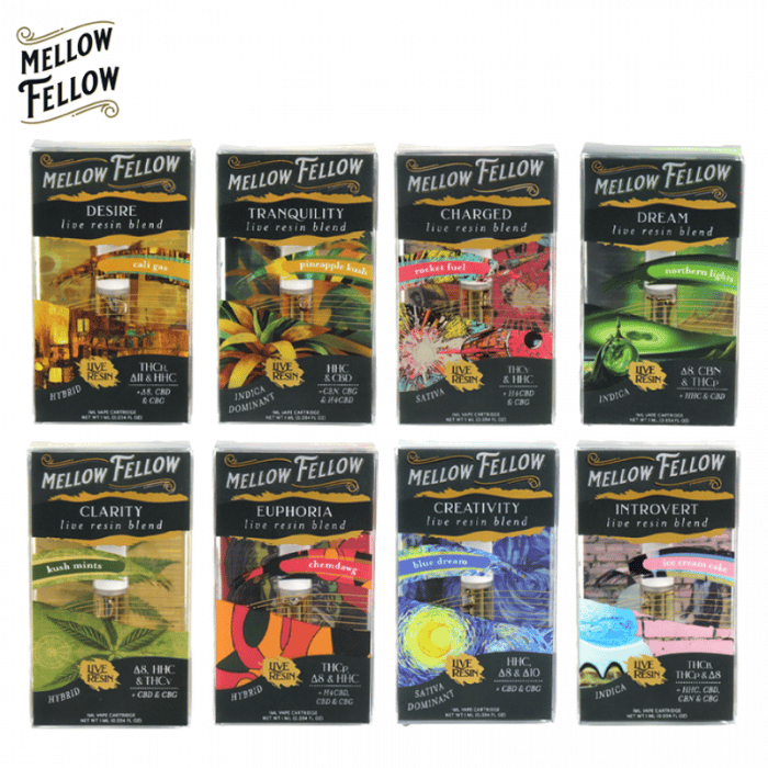 Mellow Fellow Live Resin Blend Vape Cartridge 1Ml/6CT/PK